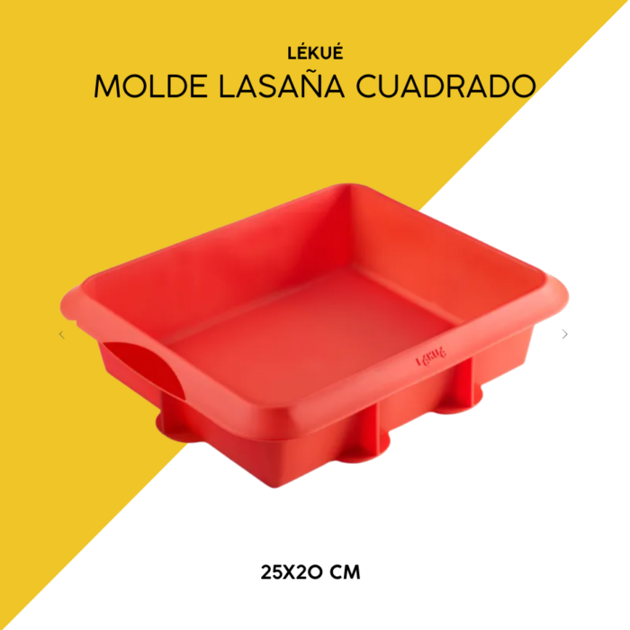 Molde lasagna cuadrado lékué