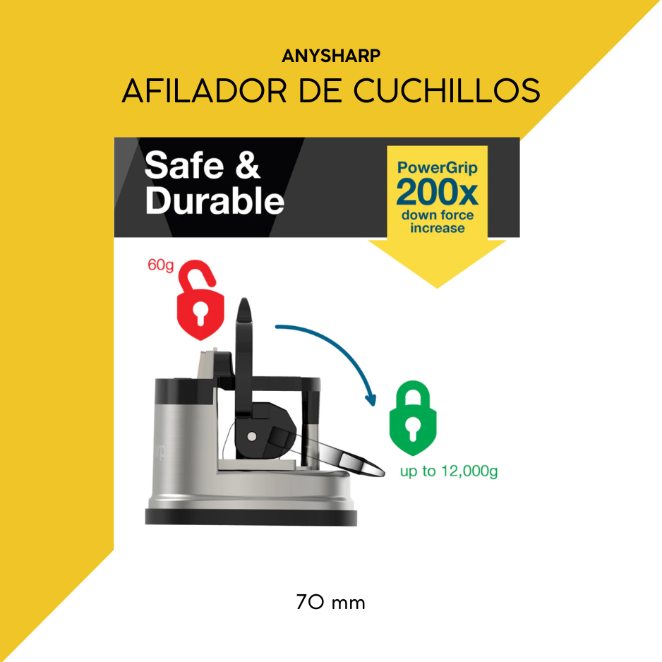 Afilador de cuchillos AnySharp – Afilado fácil y seguro para cualquier tipo de hoja - Imagen 4