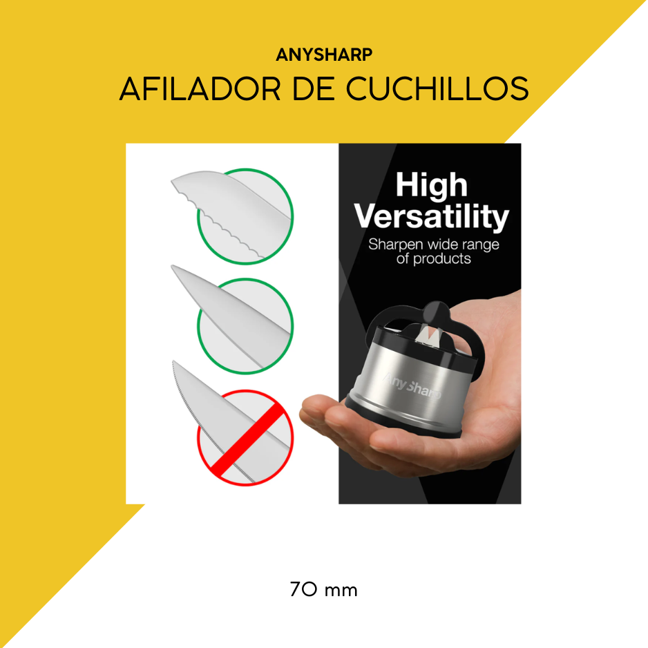 Afilador de cuchillos AnySharp – Afilado fácil y seguro para cualquier tipo de hoja - Imagen 5