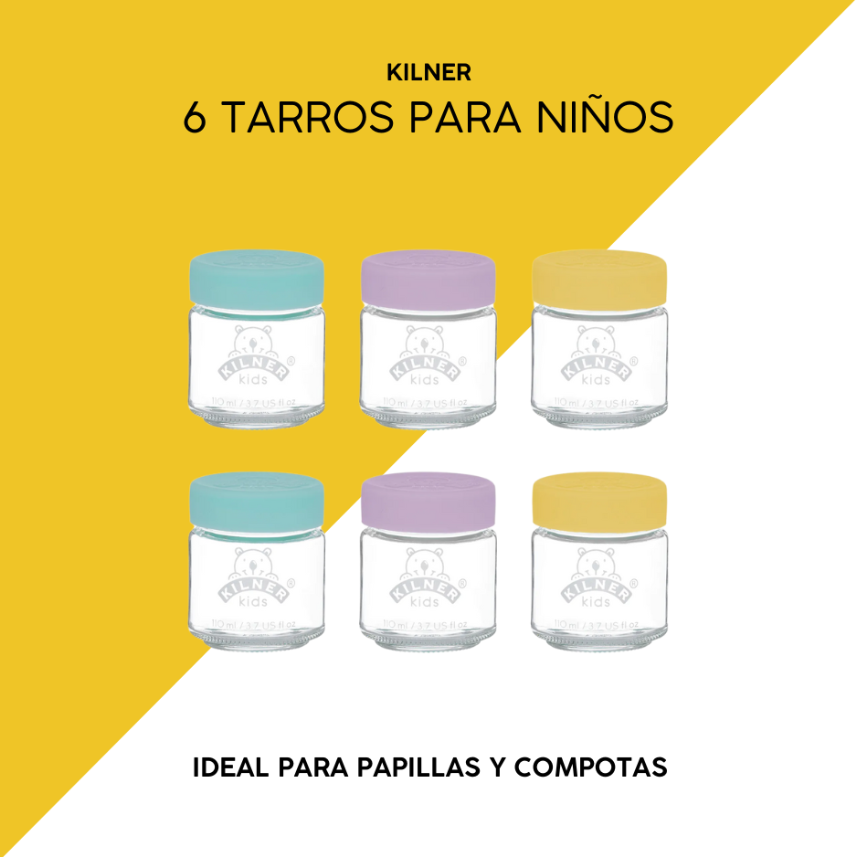 Juego de 6 frascos para niños kilner