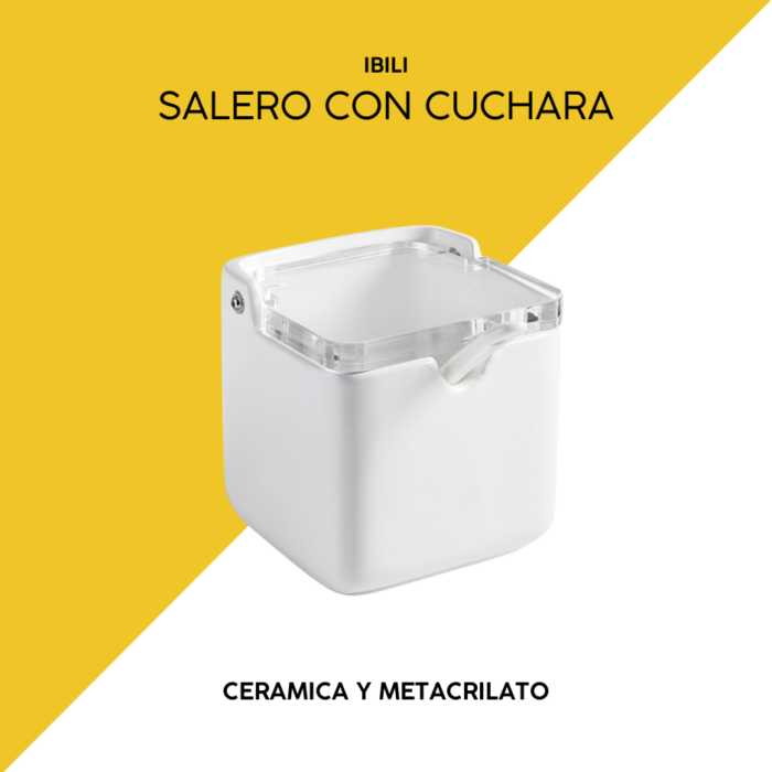 Salero con tapa y cucharilla ibili