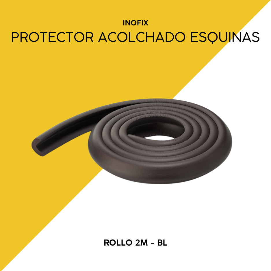 Rollo protector acolchado 2m marrón inofix