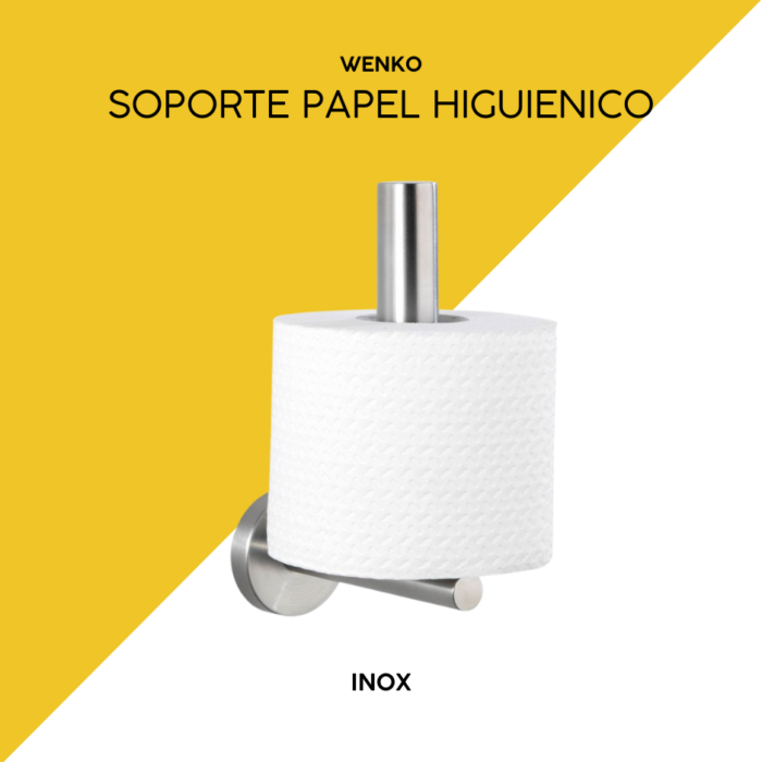 Soporte papel higiénico acero inox wenko