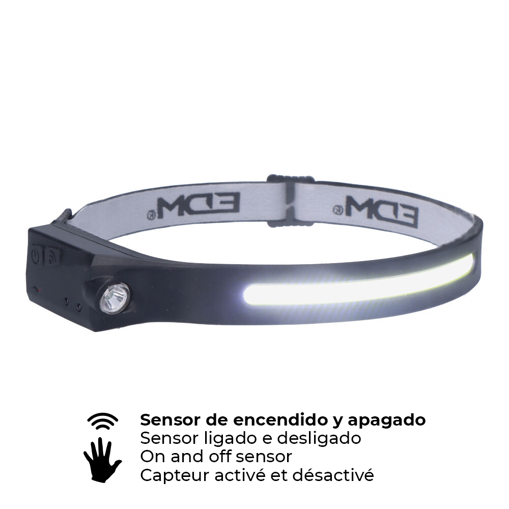 LINTERNA FRONTAL CON SENSOR RECARGABLE EDM - Imagen 2