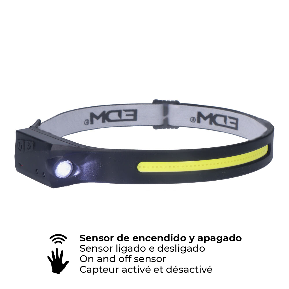 LINTERNA FRONTAL CON SENSOR RECARGABLE EDM - Imagen 3