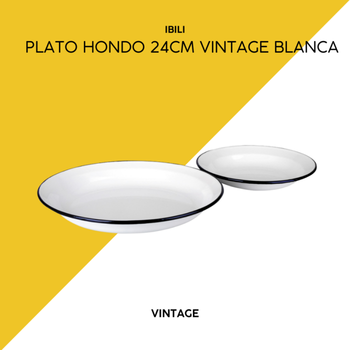 Plato hondo 24cm vintage blanca ibili