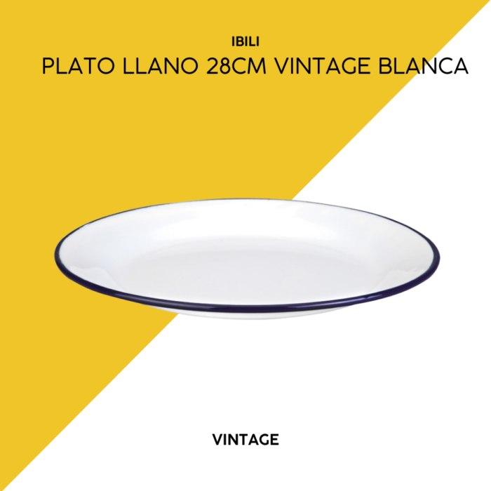 Plato llano 28cm vintage blanca ibili