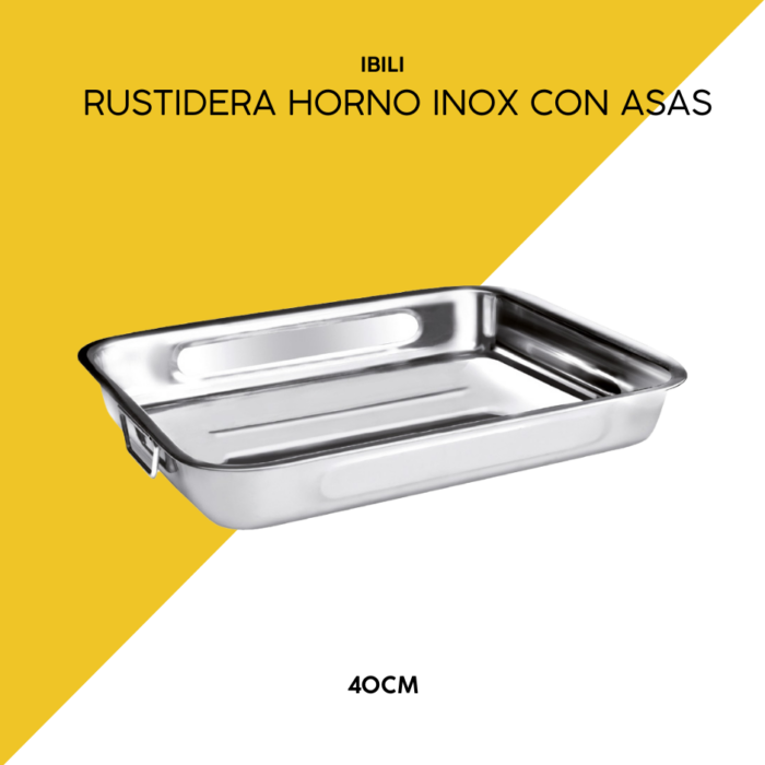 Rustidera inox con asas 40cm ibili