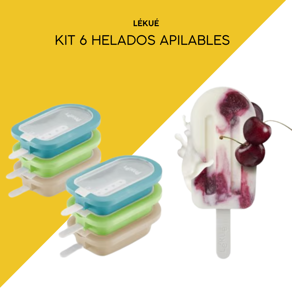 Kit de 6 polos apilables Lékué en colores surtidos