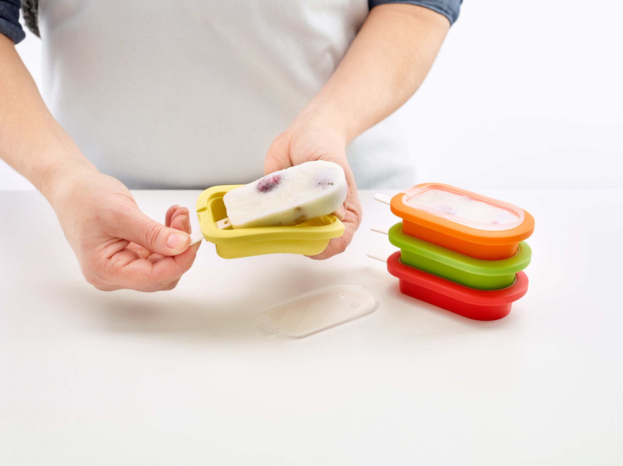 Kit polos apilables Lékué – Molde para 6 helados caseros reutilizable - Imagen 2