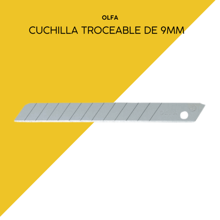 Blister 10 Cuchilla troceable de 9 mm olfa