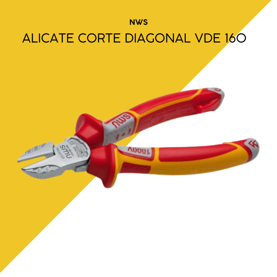 Alicate corte diagonal modelo sueco Serie 49 VDE Largo 160 mm NWS