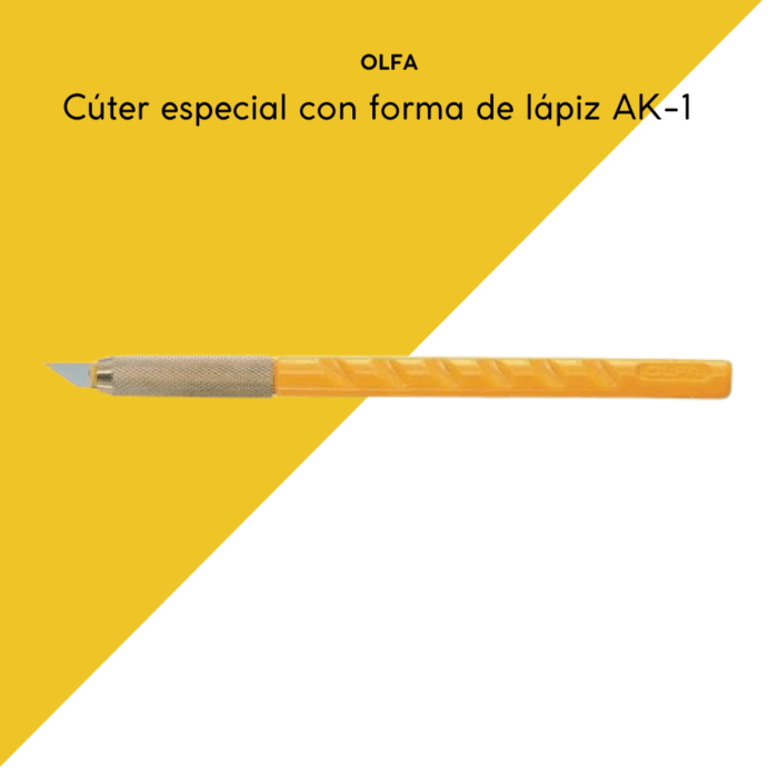 Cúter especial con forma de lápiz AK-1 cuter + 5 hojas olfa