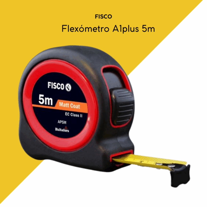 Flexómetro clase II A1 PLUS 5m 25mm FISCO