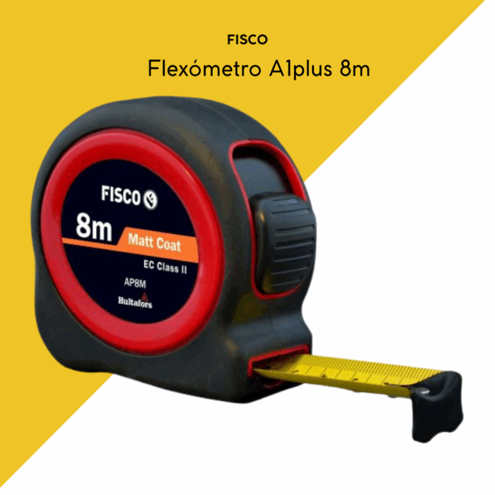 Flexómetro clase II A1 PLUS 8m FISCO
