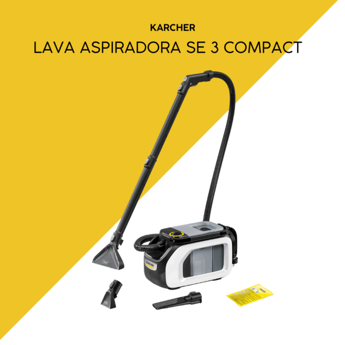 Lava aspiradora SE 3 Kärcher limpiando tapicería de sofá