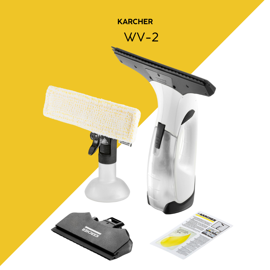 Limpiacristales a batería WV2 Plus N Kärcher en uso