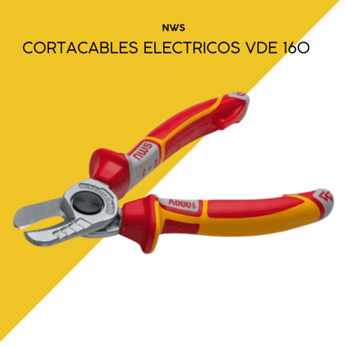 Cortador de cables eléctricos Al + Cu Serie 49 VDE de 160 mm NWS