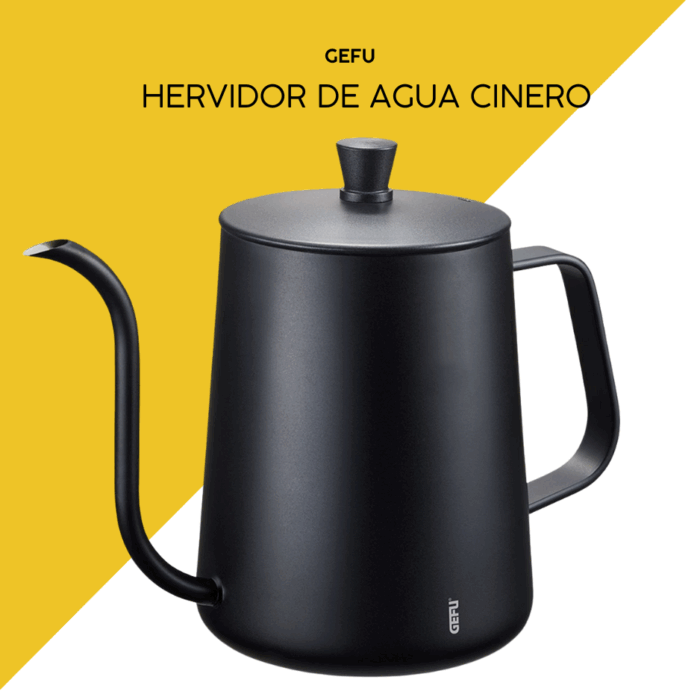 Hervidor de agua Cinero GEFU sobre cocina de inducción