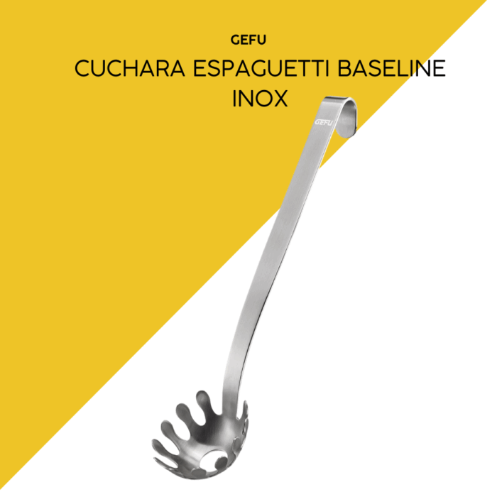 Cuchara de espaguetis GEFU Baseline recogiendo pasta