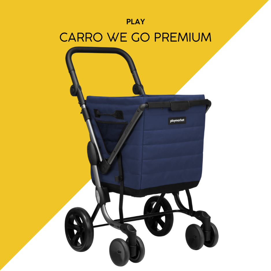 Carro de Compra Playmarket We Go Premium – Capacidad 55 L, diseño sostenible y ruedas XL - Imagen 2