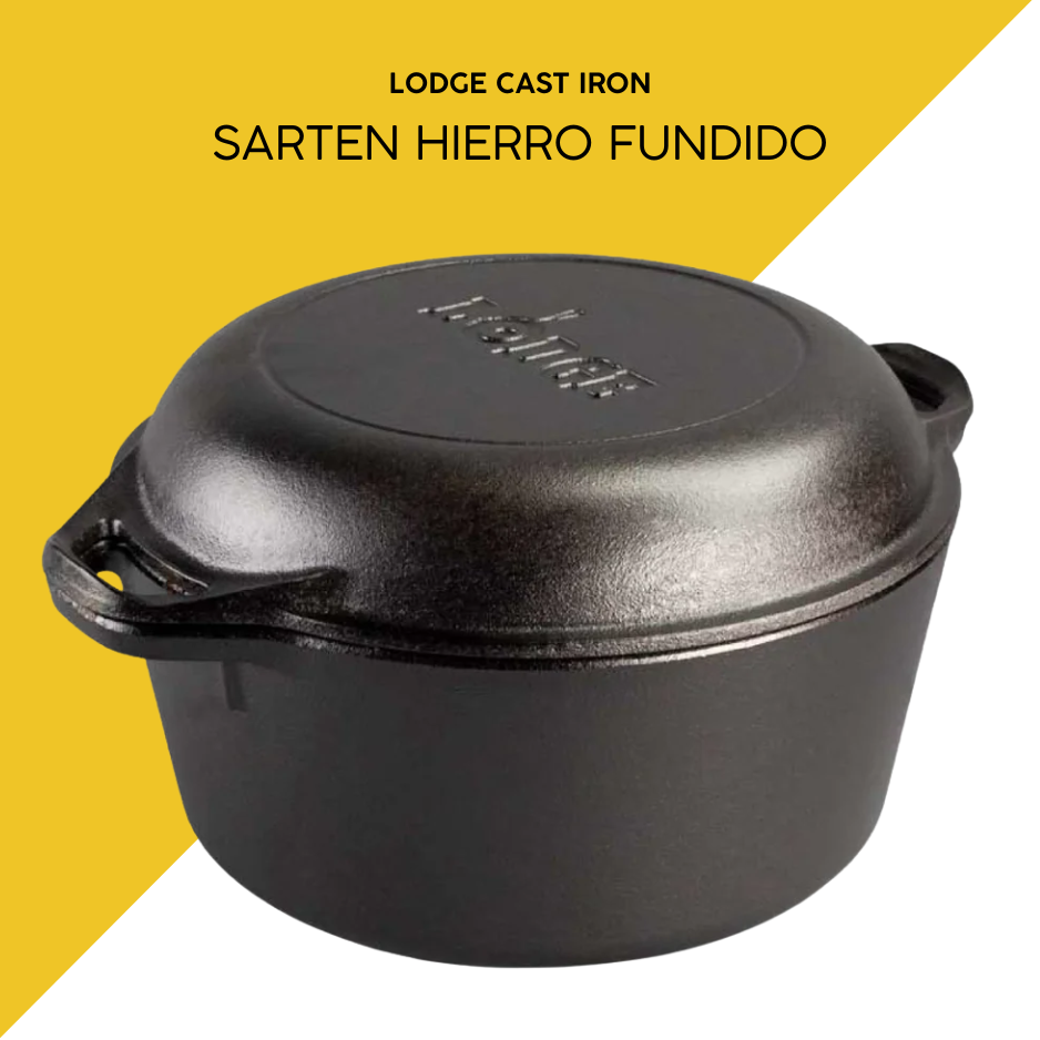 Cazuela de hierro fundido Double Dutch Oven Lodge