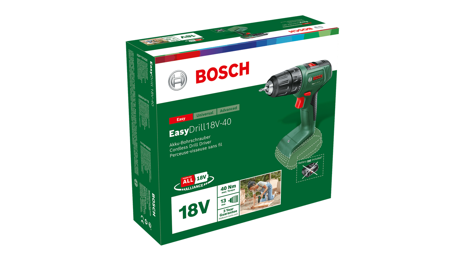 Taladro Atornillador Bosch EasyDrill 18V-40 con batería y cargador – potencia y precisión - Imagen 3