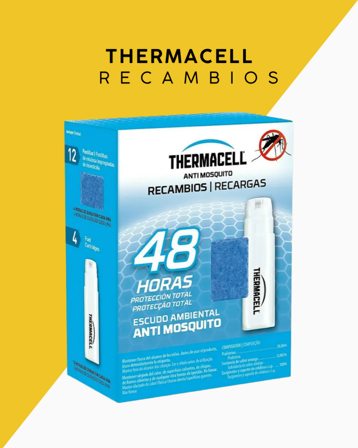 Recambio Thermacell 48 Horas | Cartuchos y Pastillas Antimosquitos